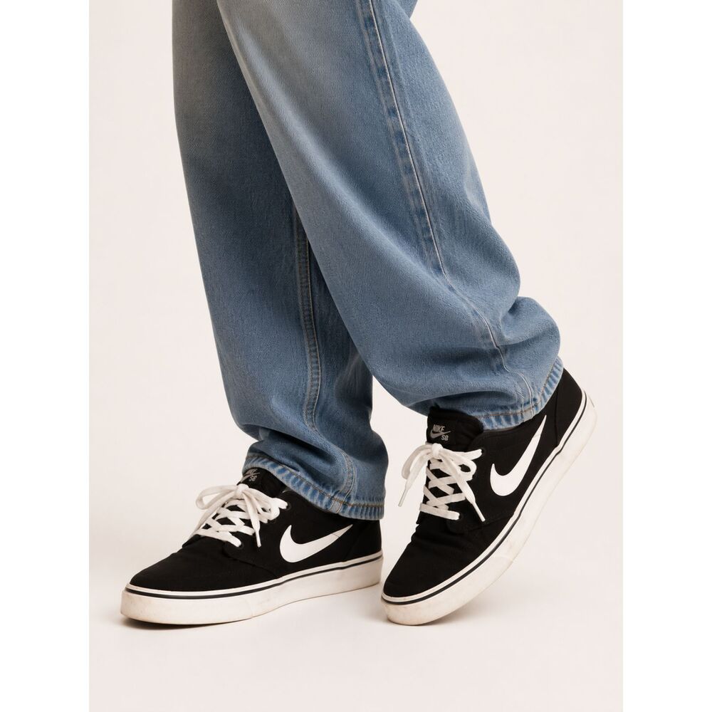 Nike SB Check Canvas Black White Skate Shoes Men's Size 10 Sneakers Casual